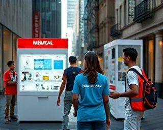 supportive healthcare support, empathetic, providing aid, photorealistic, urban setting with healthcare volunteers, highly detailed, portable medical kits and information booths, full HD, bright reds and blues, dynamic street lighting, shot with an 85mm lens
